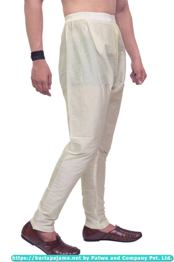 Pyjama/Pajama Style Pants in White For Kurtas and Chikankari Shirts wi