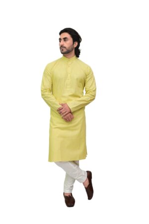 Men’s Colored Cotton Kurta – Traditional & Festive Wear