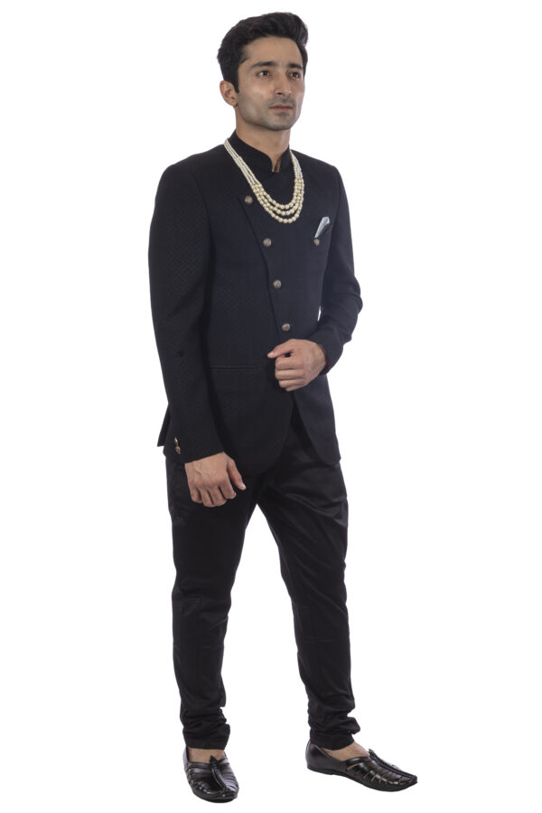 Black Indowestern on model side view