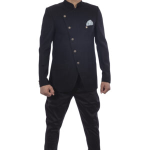 Black Indowestern on model front