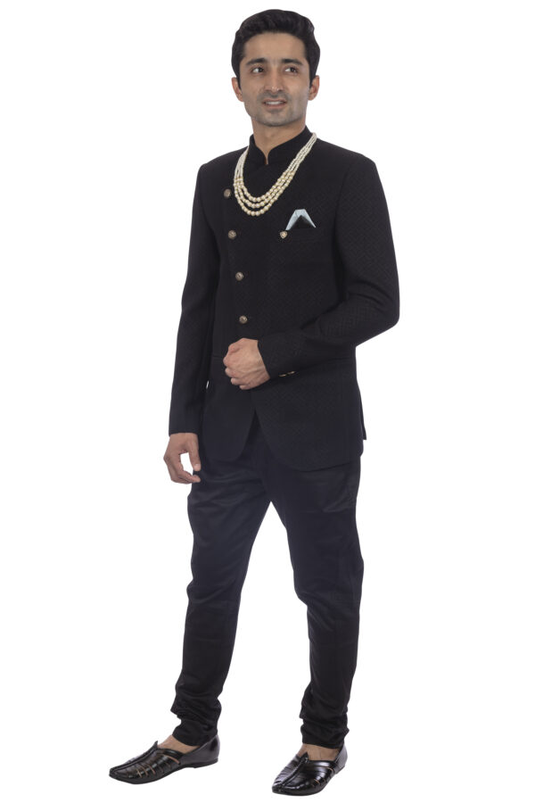 Black Indowestern on model side view